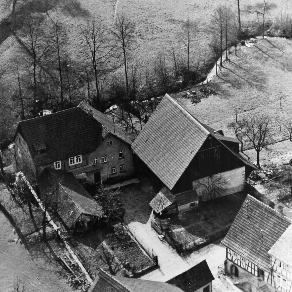 Alte Fotografie der Vollrathsmühle in Zotzenbach