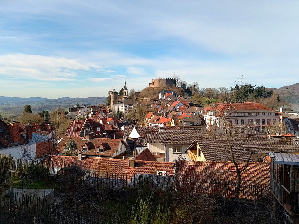 Blick auf Lindenfels mit Burg