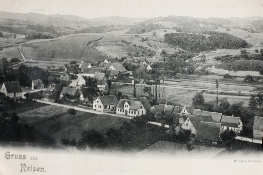 Alte Postkarte von Reisen bei Birkenau im Odenwald