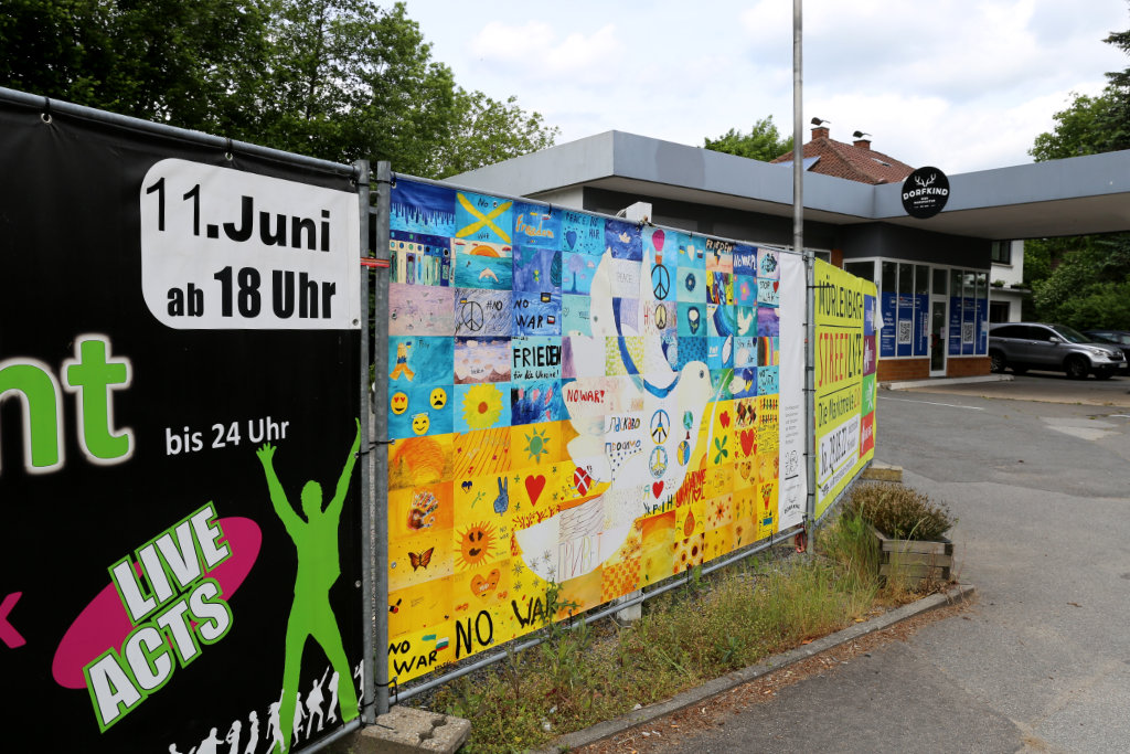 Friedenstaube Plakat Eingang Fürth/Odenwald